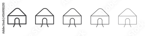 Yurt Icon Line graphics illustration symbol