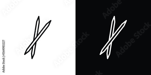 Toothpick icon logo element. Vector illustration. EPS10