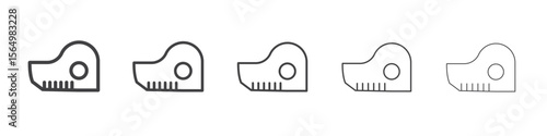 Fotografia zither icon Line graphics illustration symbol