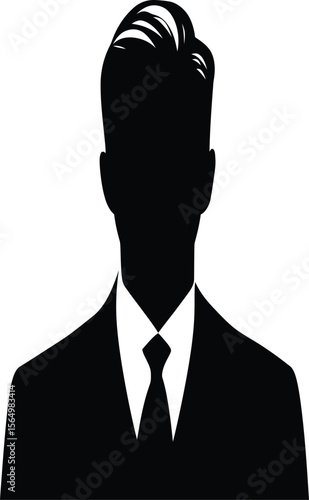 Sleek business profile avatar of a stylish gentleman dressed formally in a suit, perfect for user interfaces and professional branding elements.
