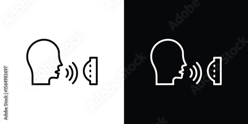 Voice control icon logo element. Vector illustration. EPS10