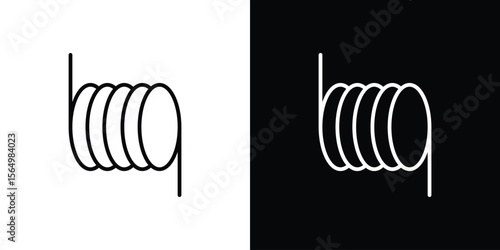Wire coil icon logo element. Vector illustration. EPS10