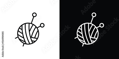 Wool ball icon logo element. Vector illustration. EPS10