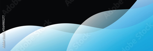 Modern blue gradient background with waves. vector