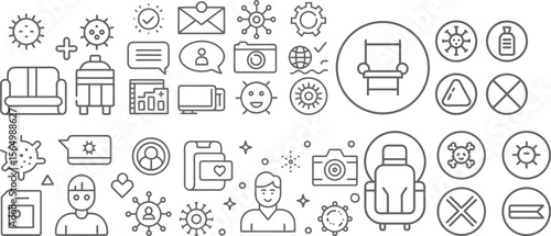 Essential Icons for COVID-19 Safety and Daily Communication
