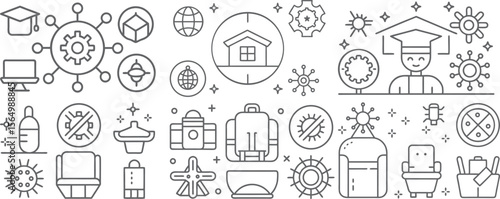 Education and Technology Icons for Learning and Development