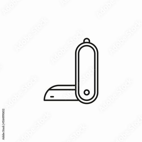 folding pocket knife icon sign vector