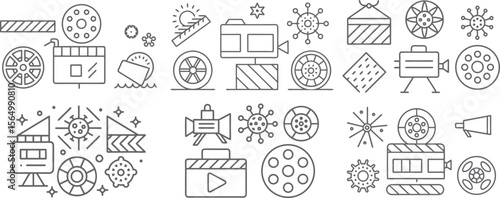 The Pandemic Era of Filming depicted through Line Art Illustration