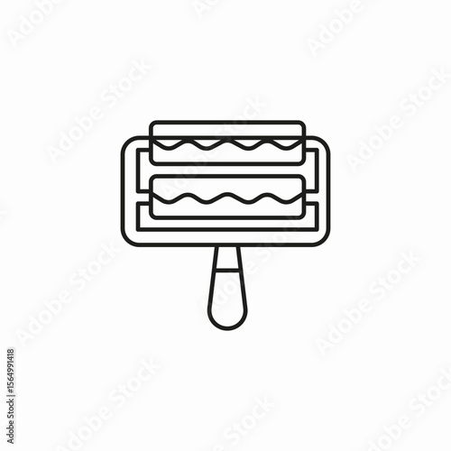 paint roller brush icon sign vector