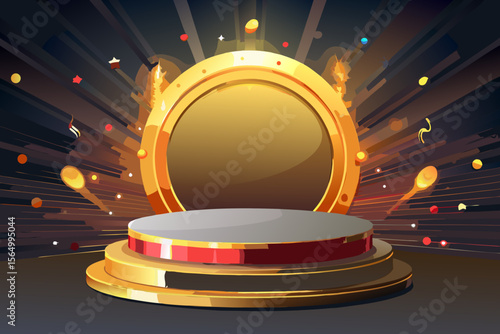 premium gala award backdrop silver luxury event party stage background