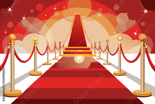 premium luxury red carpet scene gold glamorous event style