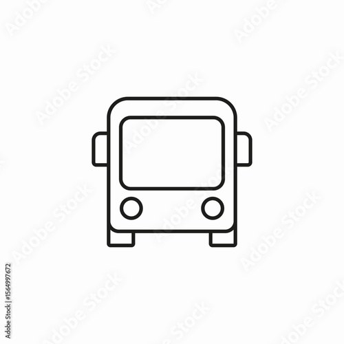 front bus view icon sign vector
