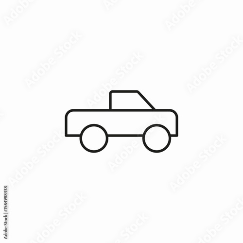 pickup truck vehicle icon sign vector