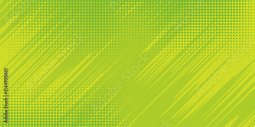Dots halftone green color pattern gradient texture with technology digital background. Dots pop art comics with nature graphic design