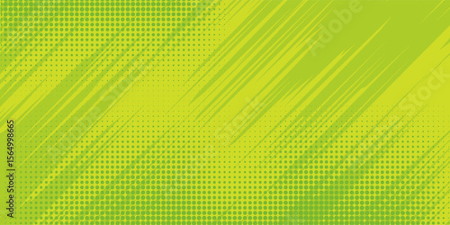 Dots halftone green color pattern gradient texture with technology digital background. Dots pop art comics with nature graphic design