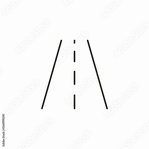 straight road view icon sign vector