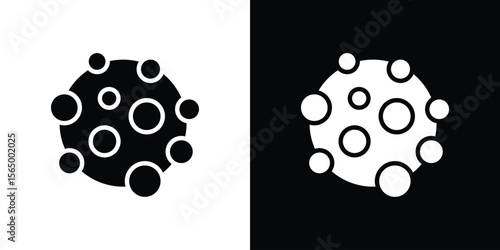 Cancer icon silhouette vector flat illustration design pack.