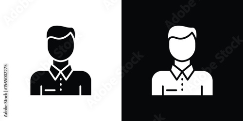 Cashier icon silhouette vector flat illustration design pack.