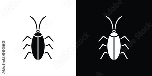 Cockroach icon silhouette vector flat illustration design pack.