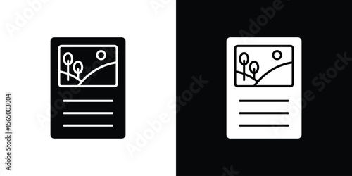 Content icon silhouette vector flat illustration design pack.
