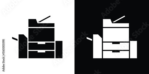 Copier icon silhouette vector flat illustration design pack.