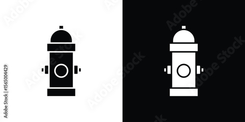Fire hydrant icon silhouette vector flat illustration design pack.