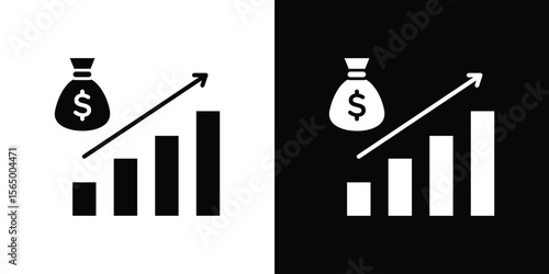 Fiscal policy icon silhouette vector flat illustration design pack.