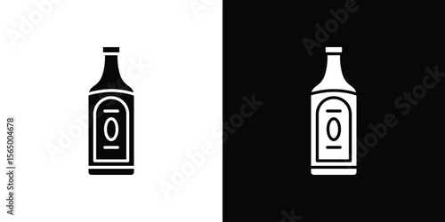 Gin icon silhouette vector flat illustration design pack.