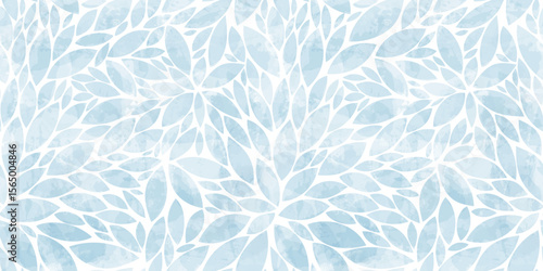 Leaves vector pattern. blue leaves watercolor seamless pattern. Leafs pattern background. pastel leaf with watercolour texture
