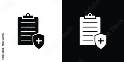 Health insurance icon silhouette vector flat illustration design pack.
