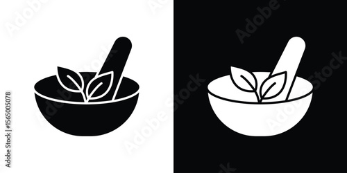 Herbal medicine icon silhouette vector flat illustration design pack.