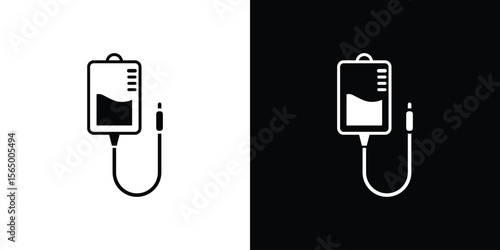 Intravenous icon silhouette vector flat illustration design pack.