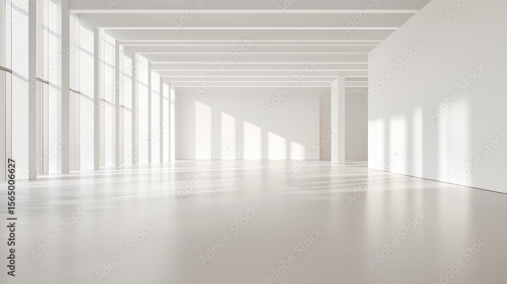 Obraz premium An elegant, minimalist architectural rendering of a research and development center for advanced materials chemistry, emphasizing intellectual pursuit and innovation