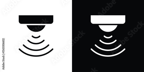 Motion sensor icon silhouette vector flat illustration design pack.