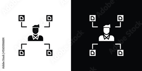 Multitask icon silhouette vector flat illustration design pack.