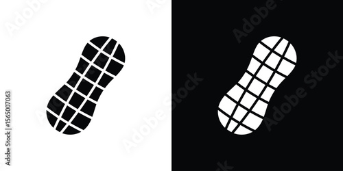 Peanut icon silhouette vector flat illustration design pack.