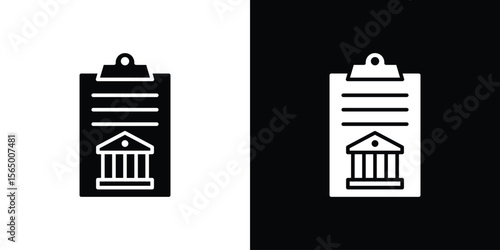 Policy icon silhouette vector flat illustration design pack.