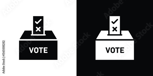 Referendum icon silhouette vector flat illustration design pack.