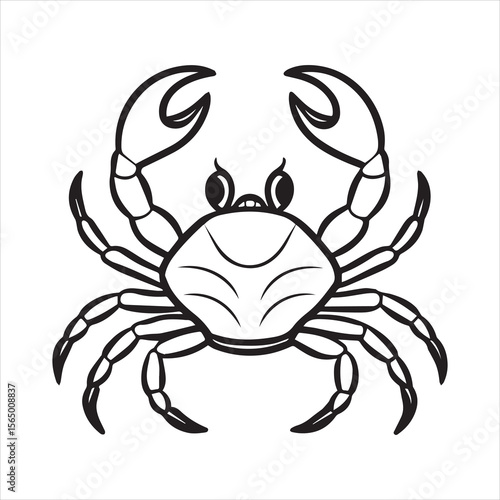 Wallpaper Mural crab silhouette vector illustration Torontodigital.ca