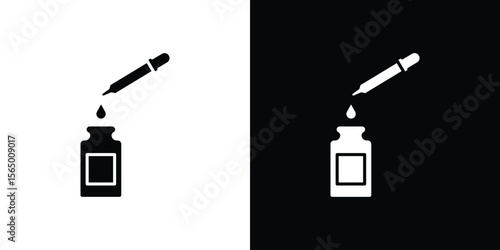 Serum icon silhouette vector flat illustration design pack.