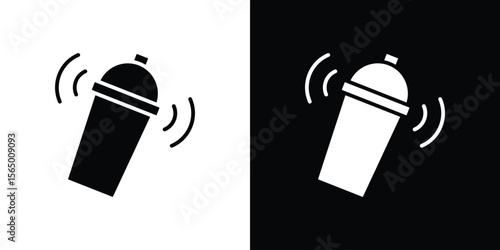 Shaker icon silhouette vector flat illustration design pack.