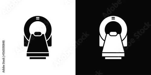 Tomography icon silhouette vector flat illustration design pack.