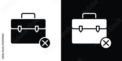 Unemployment icon silhouette vector flat illustration design pack.