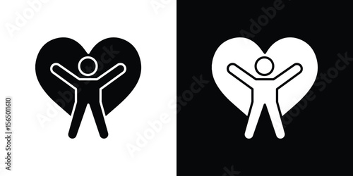Wellness icon silhouette vector flat illustration design pack.