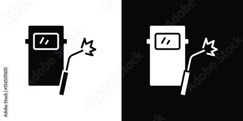 Welding icon silhouette vector flat illustration design pack.