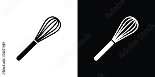 Whisk icon silhouette vector flat illustration design pack.