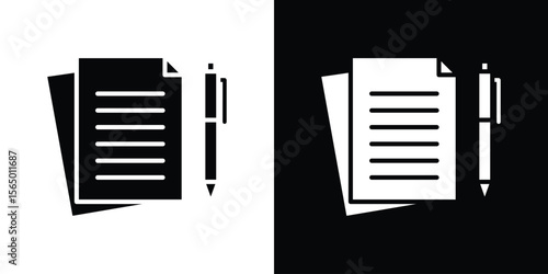 Wills and trusts icon silhouette vector flat illustration design pack.