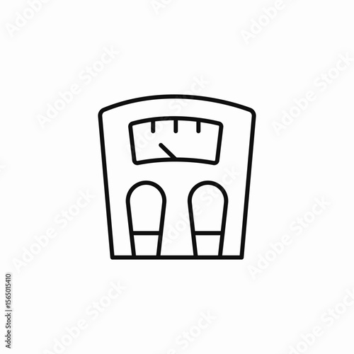 bathroom weight scale icon sign vector