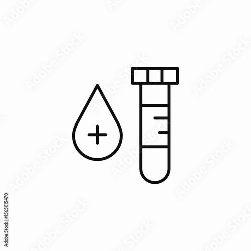 blood test vial icon sign vector