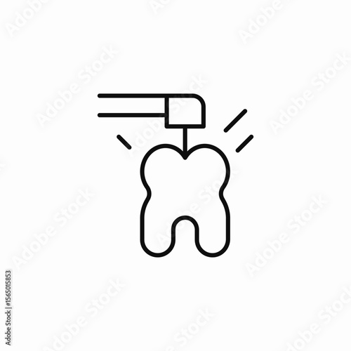 dental drilling tooth icon sign vector